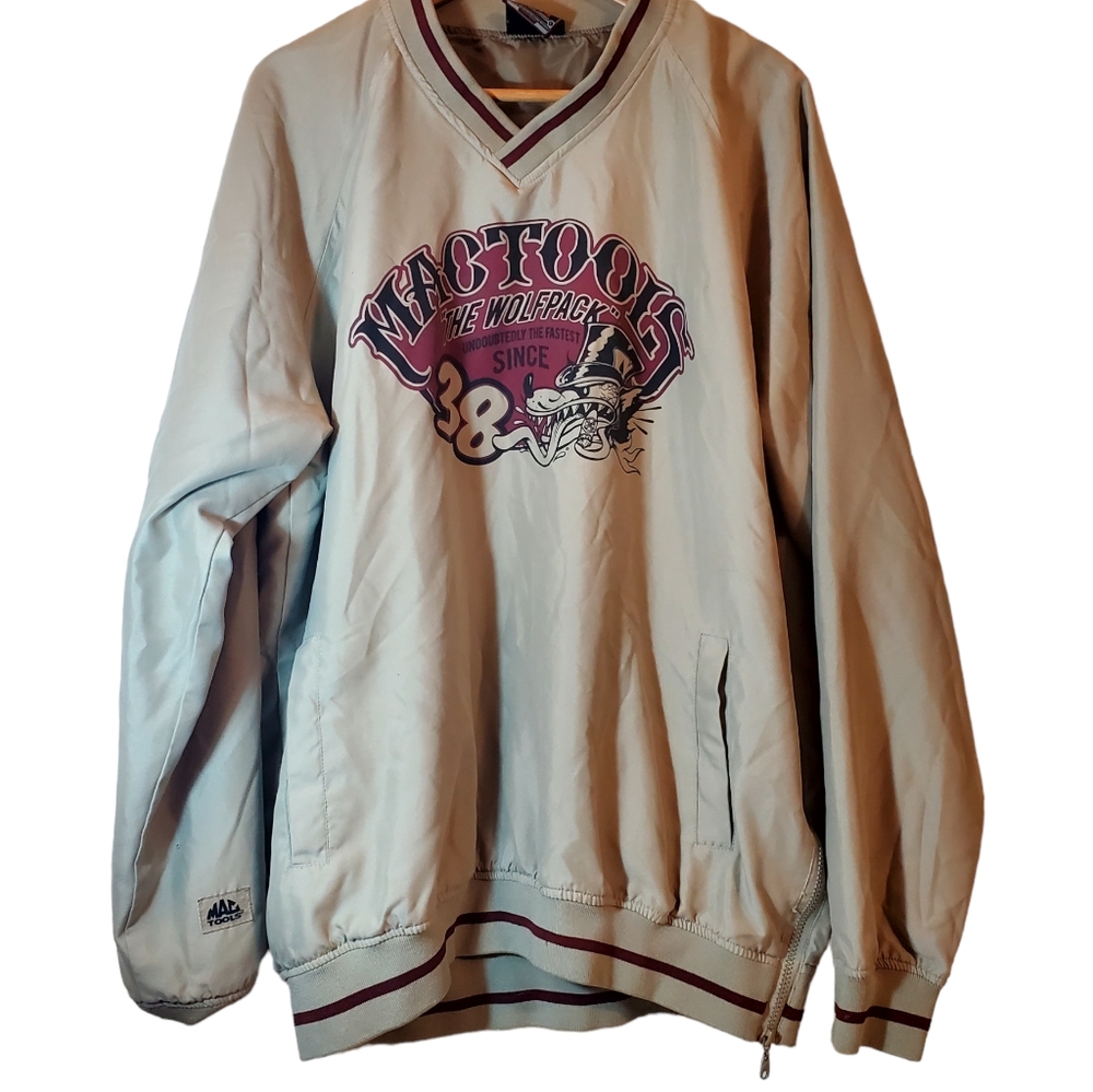 Mac Tools L Vintage The Wolfpack Chevelle Windbreaker Sweater Tan Mens